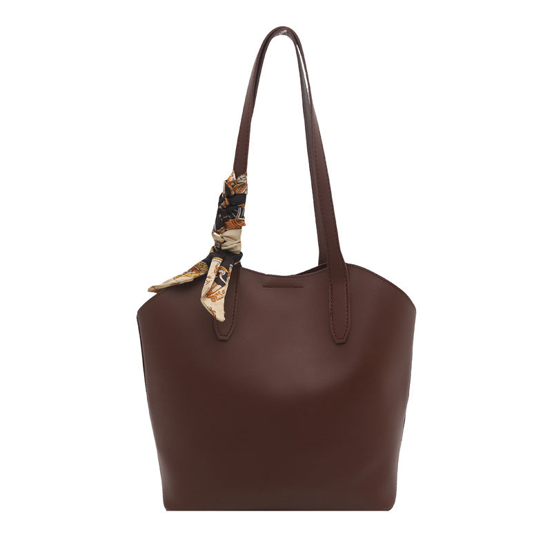 WoChic Designer Tote Bag mit stilvollem Schal Brehn
