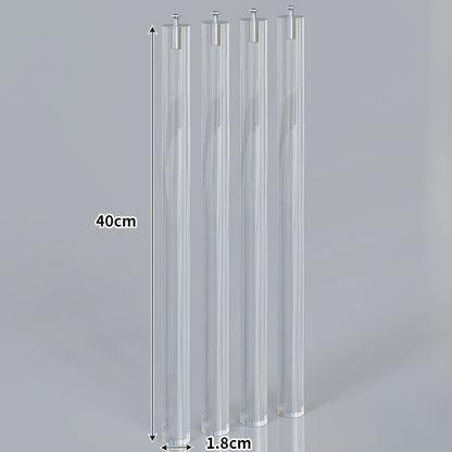Große wandmontierte klare Acryl schwimmende Anzeige-Regalplatte mit vorgebohrten Abstandshaltern