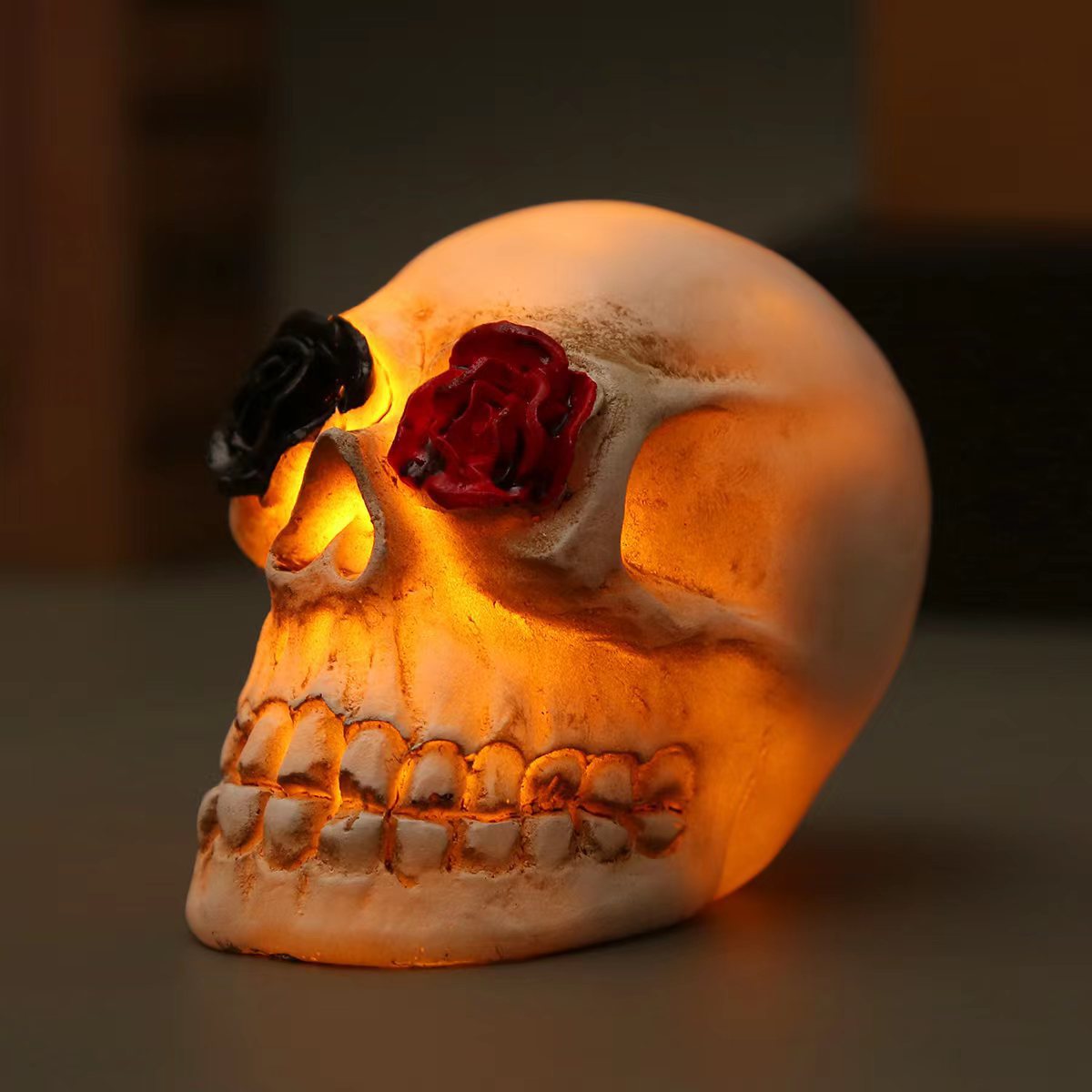 Dekorative LED Totenkopf-Lampe Brehn
