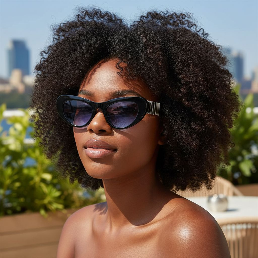 Damen Designer-Sonnenbrille mit luxuriösem Metallrahmen und stilvollen Verzierungen Brehn