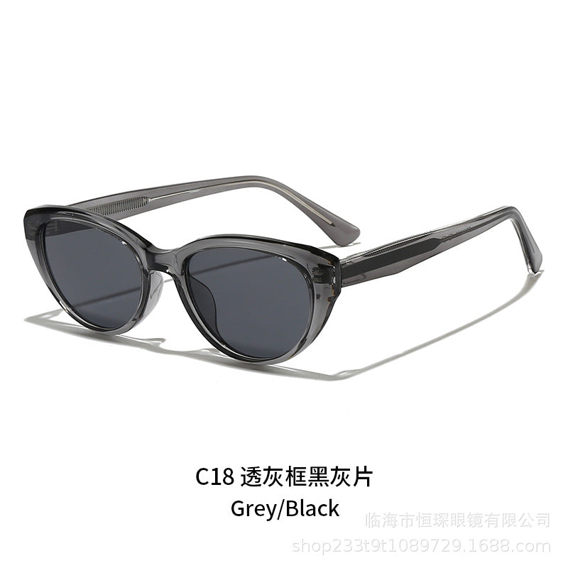 Damen Cat-Eye Sonnenbrille mit hochwertigem, transparentem Rahmen und UV-Schutz Brehn