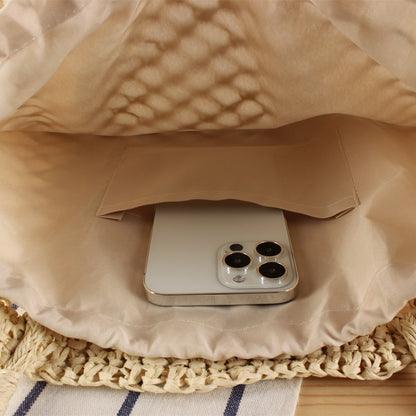 Einkaufstasche Aus Handgewebtem Naturmaterial mit Luftigem Design Brehn