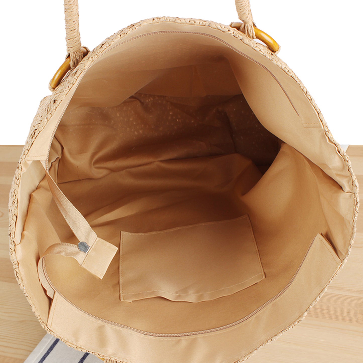Strandtasche Aus Natürlichem Geflochtenem Material mit Stabilen Tragegriffen Brehn