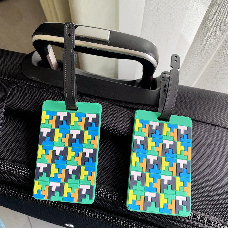 Vibrante Puzzle-Muster Gepäckanhänger Brehn