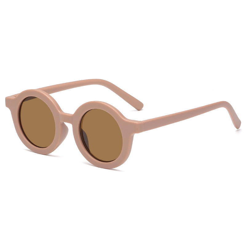 Damen trendige runde Sonnenbrille mit komfortablem Rahmen und UV-Schutz Brehn