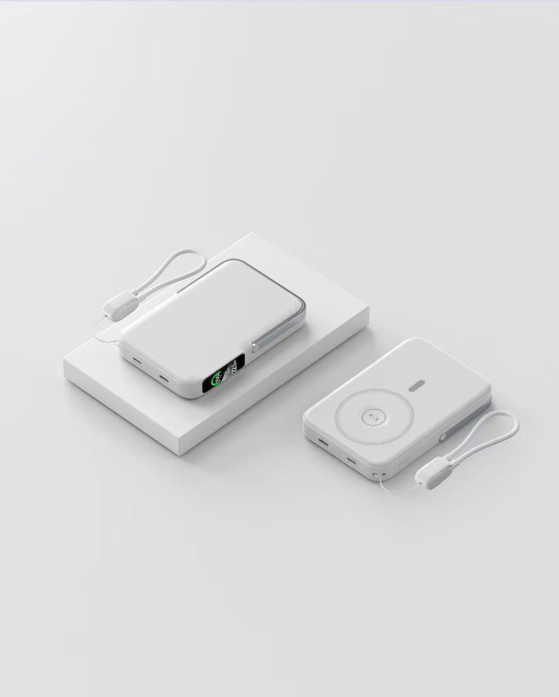 Powerbank mit Integrierter Kabelloser Ladefunktion und Lcd-Display Brehn