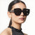 Damen Geometrische Oversized Sonnenbrille mit luxuriösem Akzent Brehn