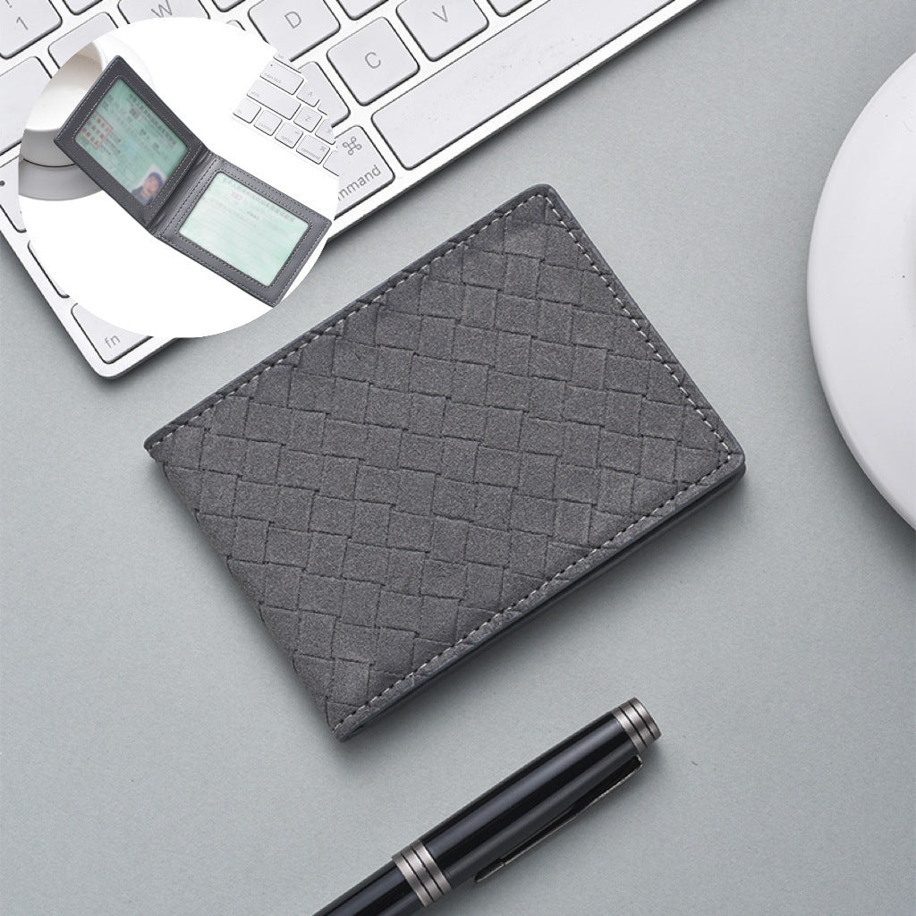 Stylische Woven Leather Cardholder Brehn