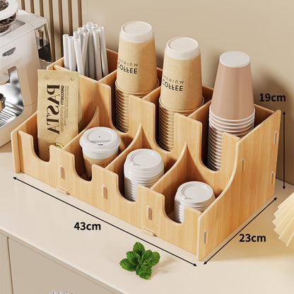 Mehrstufiger Küchenarbeitsplatz Kaffee-Station Organizer mit modularen Trennwänden