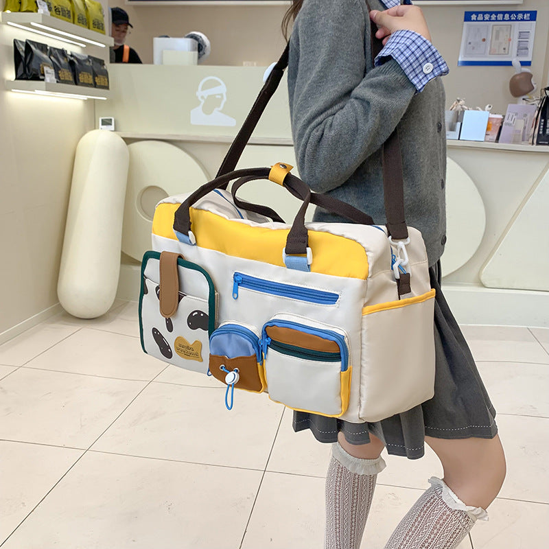 Multi-Pocket Utility Wochenend Duffle Brehn