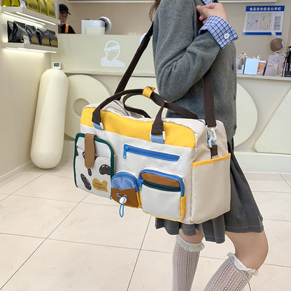 Multi-Pocket Utility Wochenend Duffle Brehn