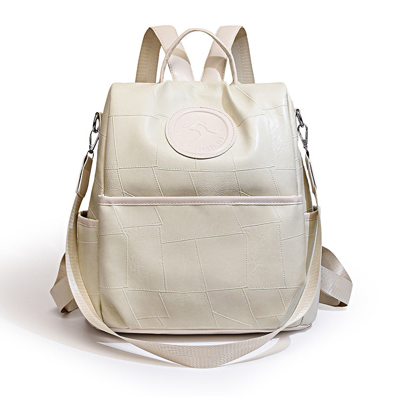 Premium Leder Mehrfachfach Rucksack