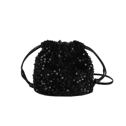 Glitzernde Pailletten Mini Tasche mit Kordelzug Brehn