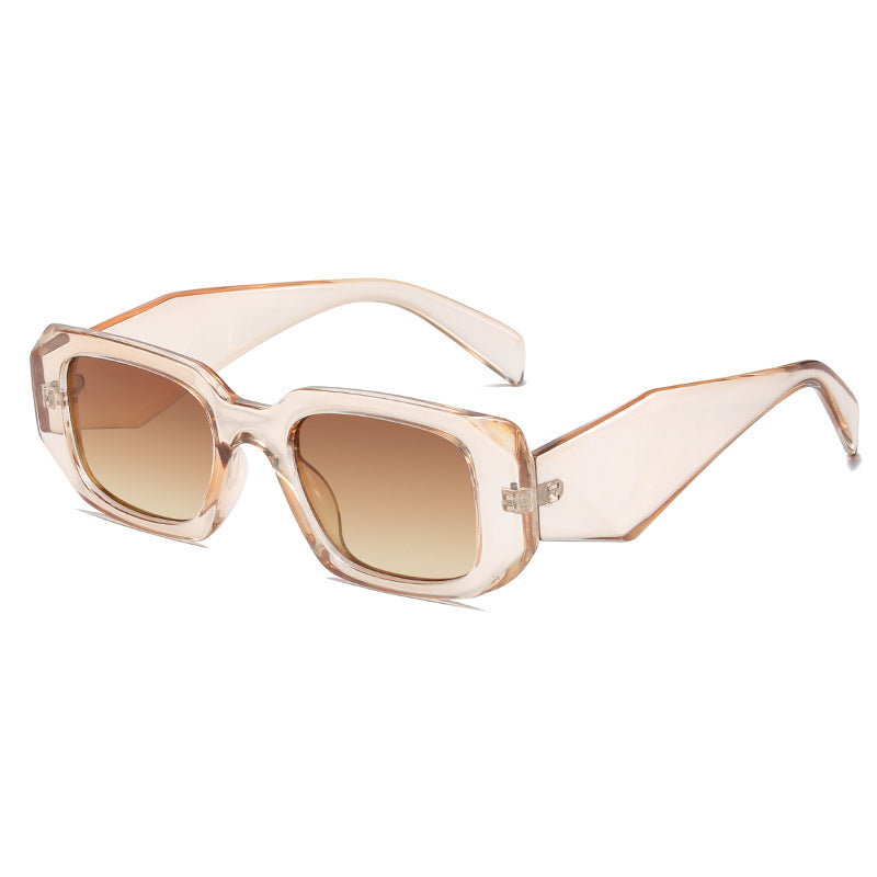 Damen quadratische Designer-Sonnenbrille mit modernem akzentuiertem Rahmen Brehn