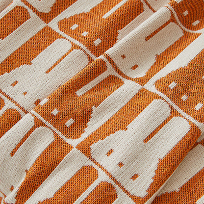 Gemütliche Kaninchenmuster Sofa-Wurfdecke