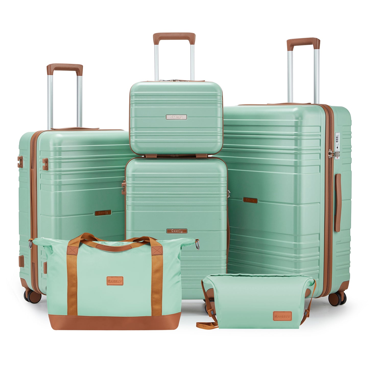 Unisex Vielseitiges Erweitertes Hartschalen-Reisegepäckset Brehn