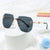 Damen stilvolle Oversized-Sonnenbrille mit facettiertem Rahmen Brehn