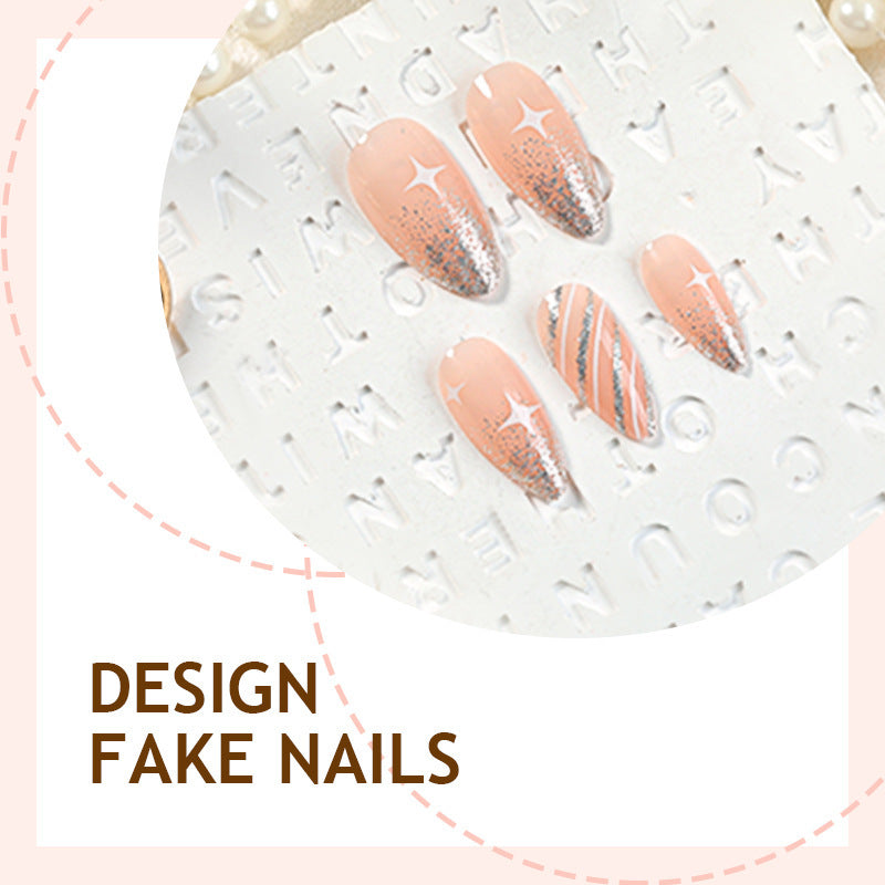 Elegantes Kunstnagelset mit Glitzer-Akzenten Brehn