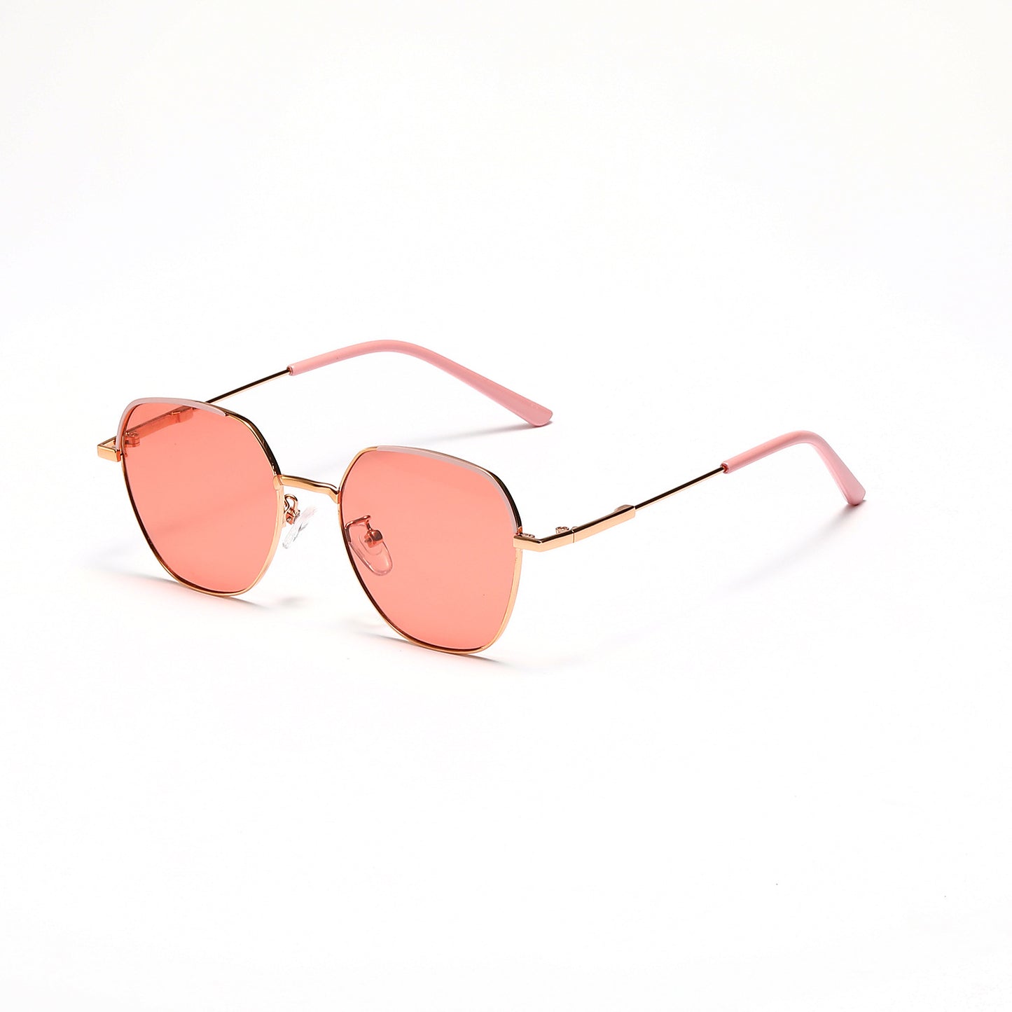 Damen modische Sonnenbrille mit schmalem Metallrahmen und blauen Gläsern Brehn