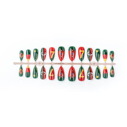 Sport-Themen Press-On Nail Art Set