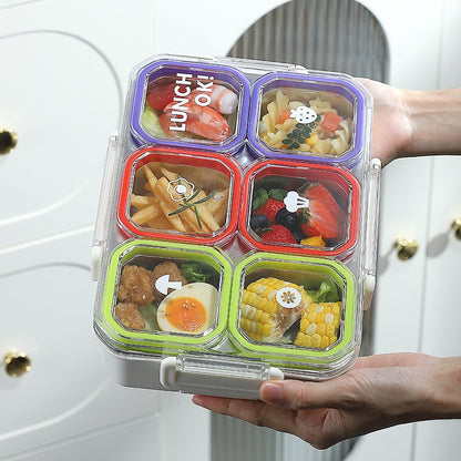 Multisection Lebensmittelaufbewahrung Bento-Box mit intelligentem Verriegelungsmechanismus