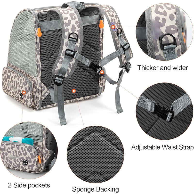Haustier-Rucksack mit Atmungsaktiven Mesh-Einsätzen Brehn