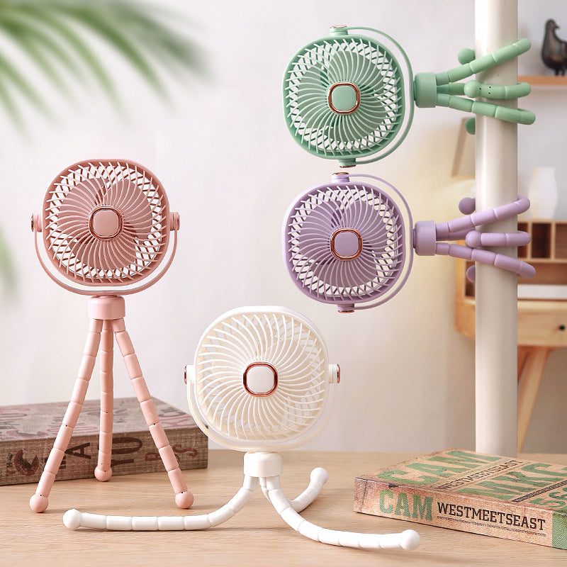 Unisex Mini-Tragbarer Ventilator mit flexibler Halterung Brehn
