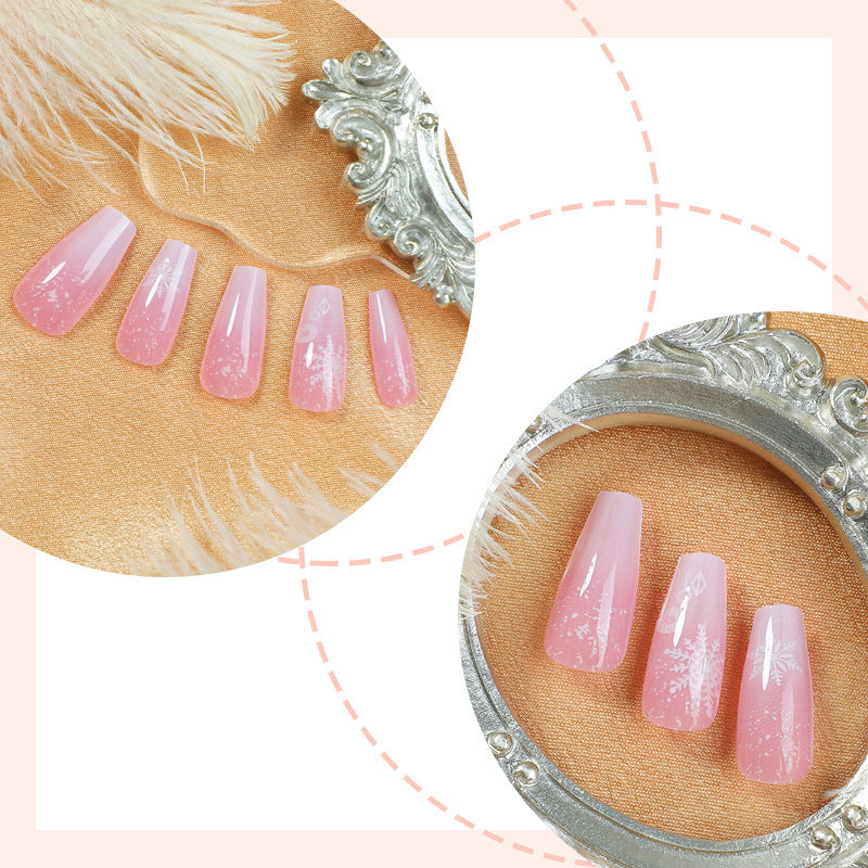 Kunstnagelset mit zarten Blüten- und Glitzermotiven Brehn