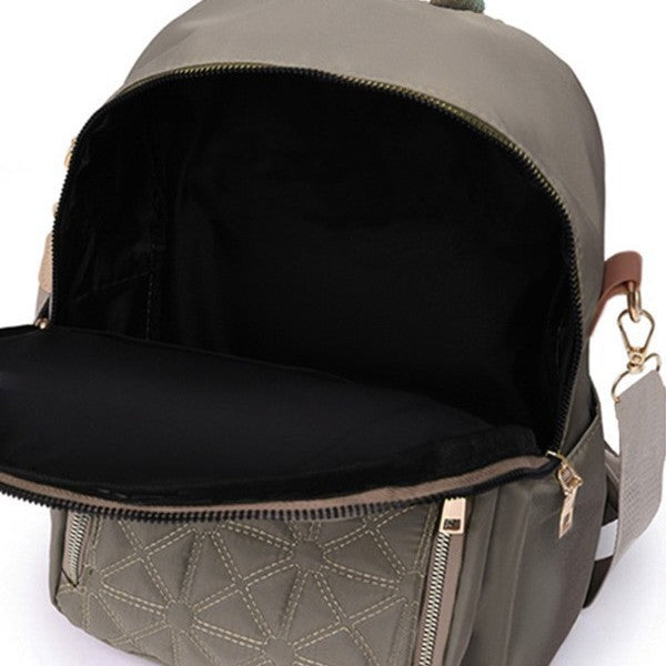 Damen gesteppter Mehrfachtaschen Rucksack Brehn