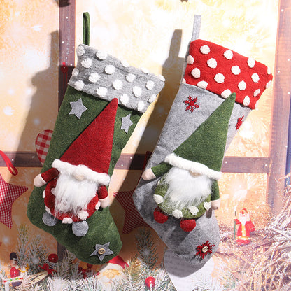 Niedlicher Weihnachtsstrumpf mit Gnom-Motiv Brehn