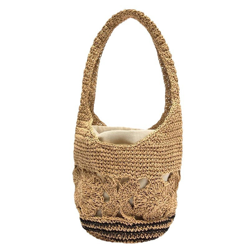 Gehäkelte Umhängetasche mit Floralem Design Brehn