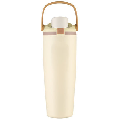 Unisex nan doppelwandige Vakuum-Trinkflasche aus Edelstahl mit Einhand-Klickverschluss und Tragegriff Brehn