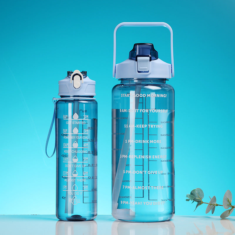 Damen Motivations-Trinkflasche mit integrierten Zeitmarkierungen und ergonomischem Design Brehn