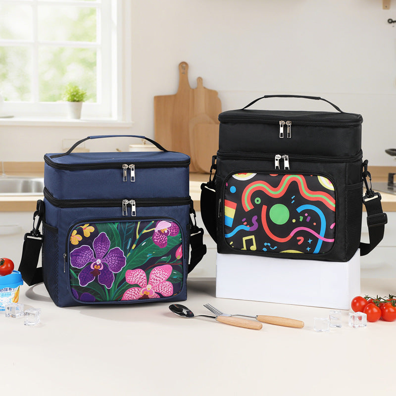 Isolierte Blumenmuster-Lunch-Kühltasche Brehn