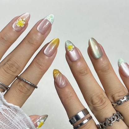 Florale Kunst Press-On Nagelspitzen Brehn