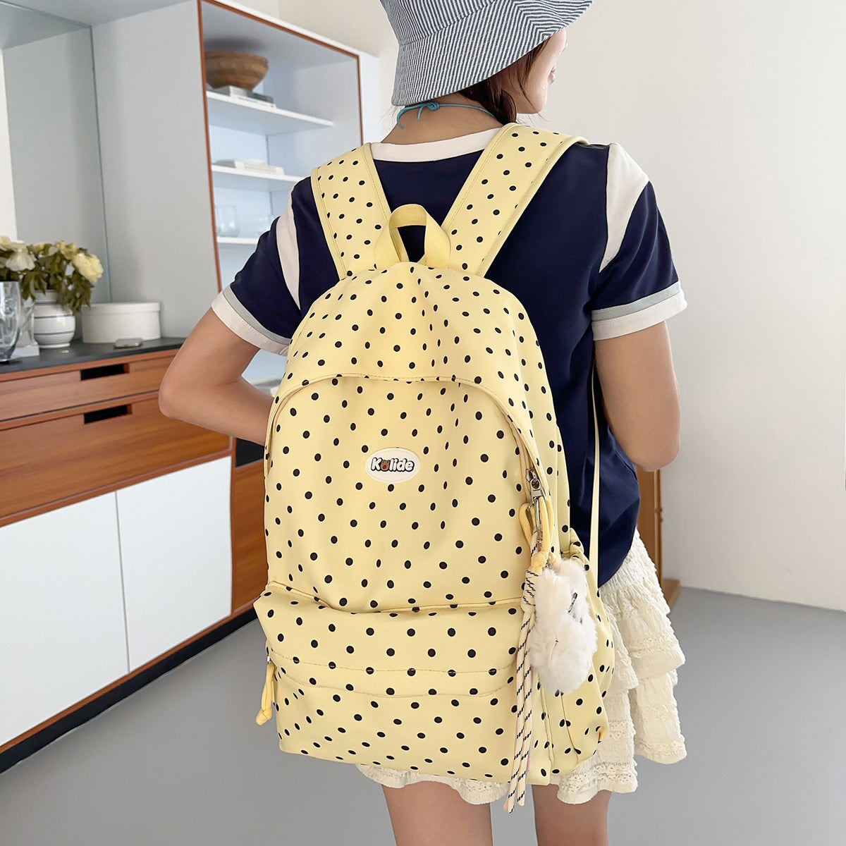 Stilvolle Punktmuster Leichte Rucksack Brehn
