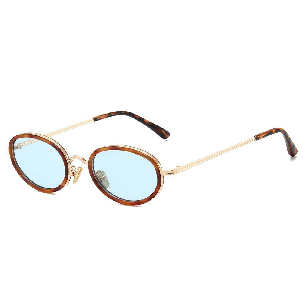 Damen modische Sonnenbrille mit hochwertigem Rahmen und runden Gläsern Brehn