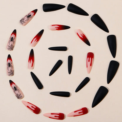 Gothic Halloween-Themen Stiletto Nagel Kunst Verlängerungen Brehn 1789713400
