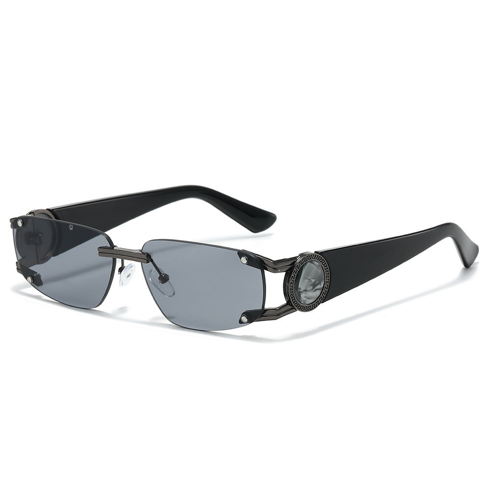 Stylische Minimalistische Rechteckige Sonnenbrille Brehn