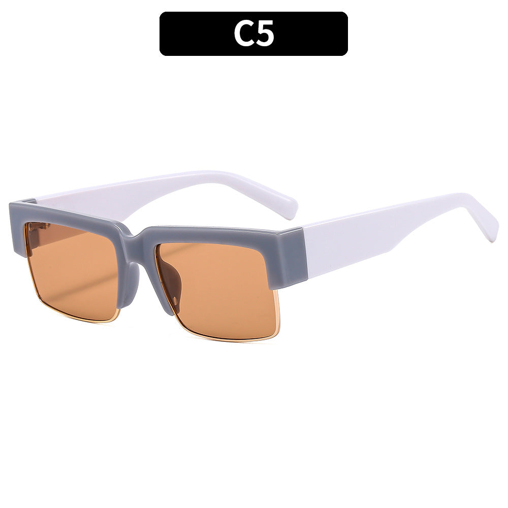 Bold Angular Square Frame Sonnenbrillen