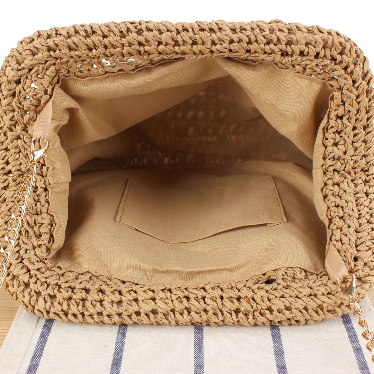 Designer-Handtasche mit Verschlungener Makramee-Struktur Brehn