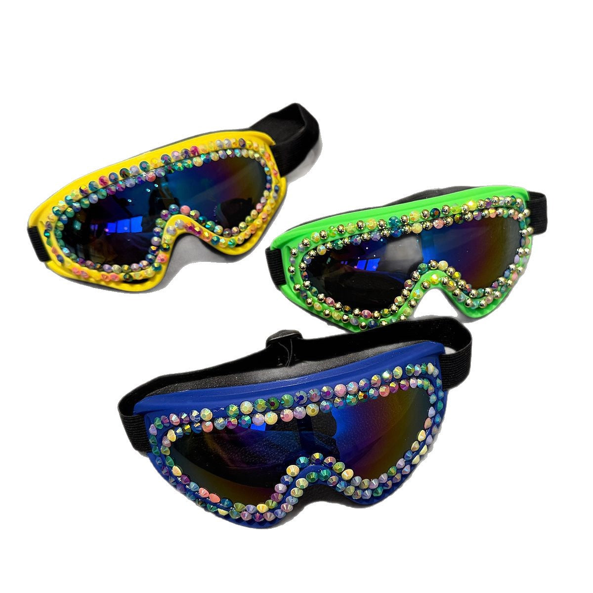 Damen Skibrille mit funkelndem Kristallrahmen Brehn