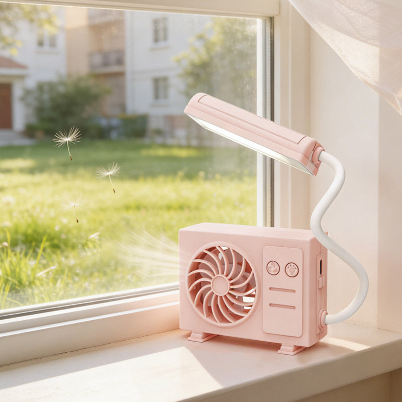 Damen Multifunktionale Tischlampe mit integriertem Ventilator und flexibler Armpositionierung Brehn