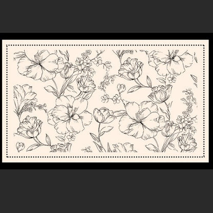 Blumenmuster Bereichsteppich