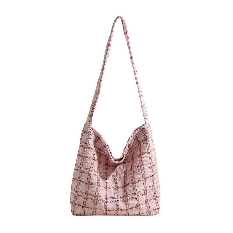 Texturierte Stoff Hobo-Handtasche