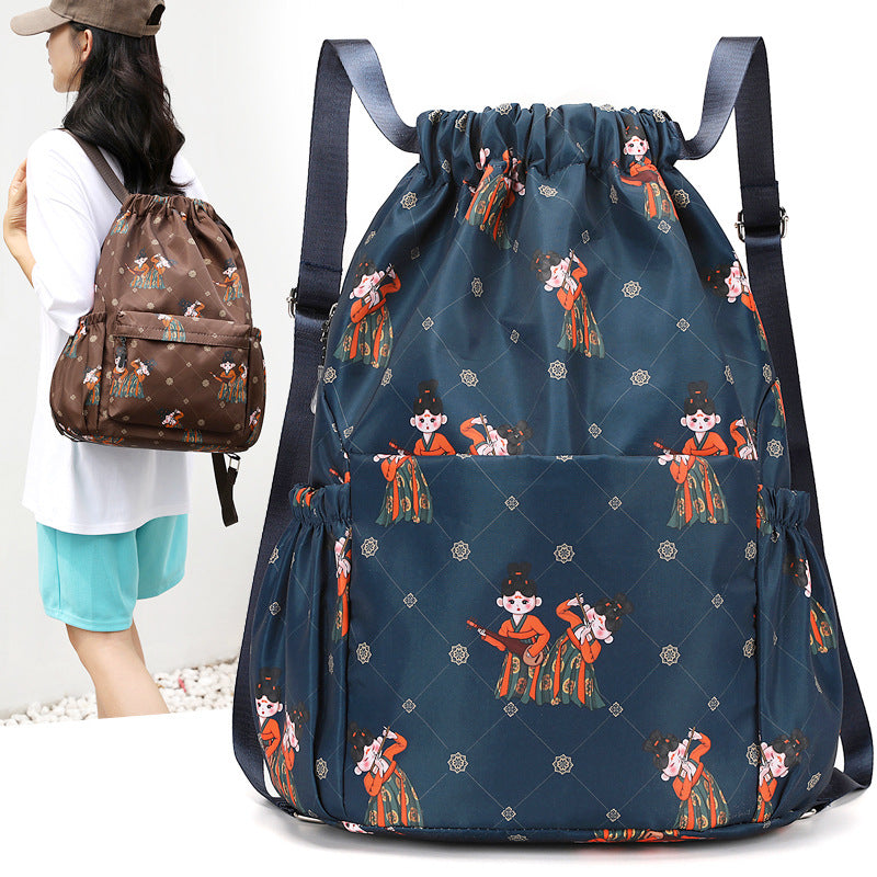 Fun Cartoon Print Drawstring Rucksack Brehn