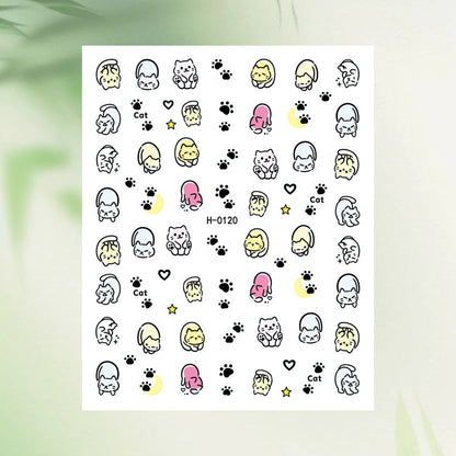 Tropisches Obst-Themen-Nagelkunst-Aufkleber-Set