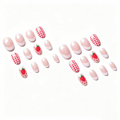 Erdbeer-Themen-Nagelkunst-Set