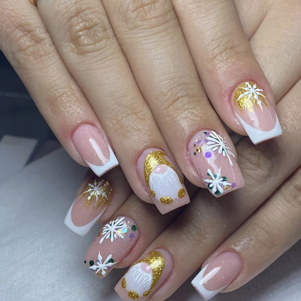 Dekorative Feiertags-Acryl-Nagelkunstverlängerungen Brehn