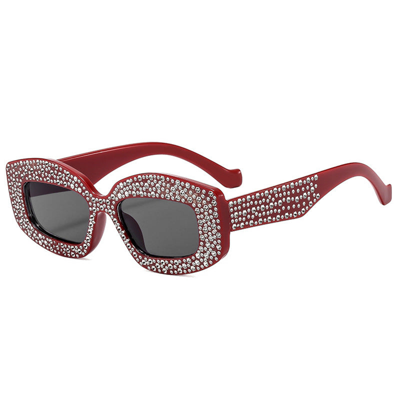 Damen auffällige Sonnenbrille mit glamourösen Strasssteinen Brehn